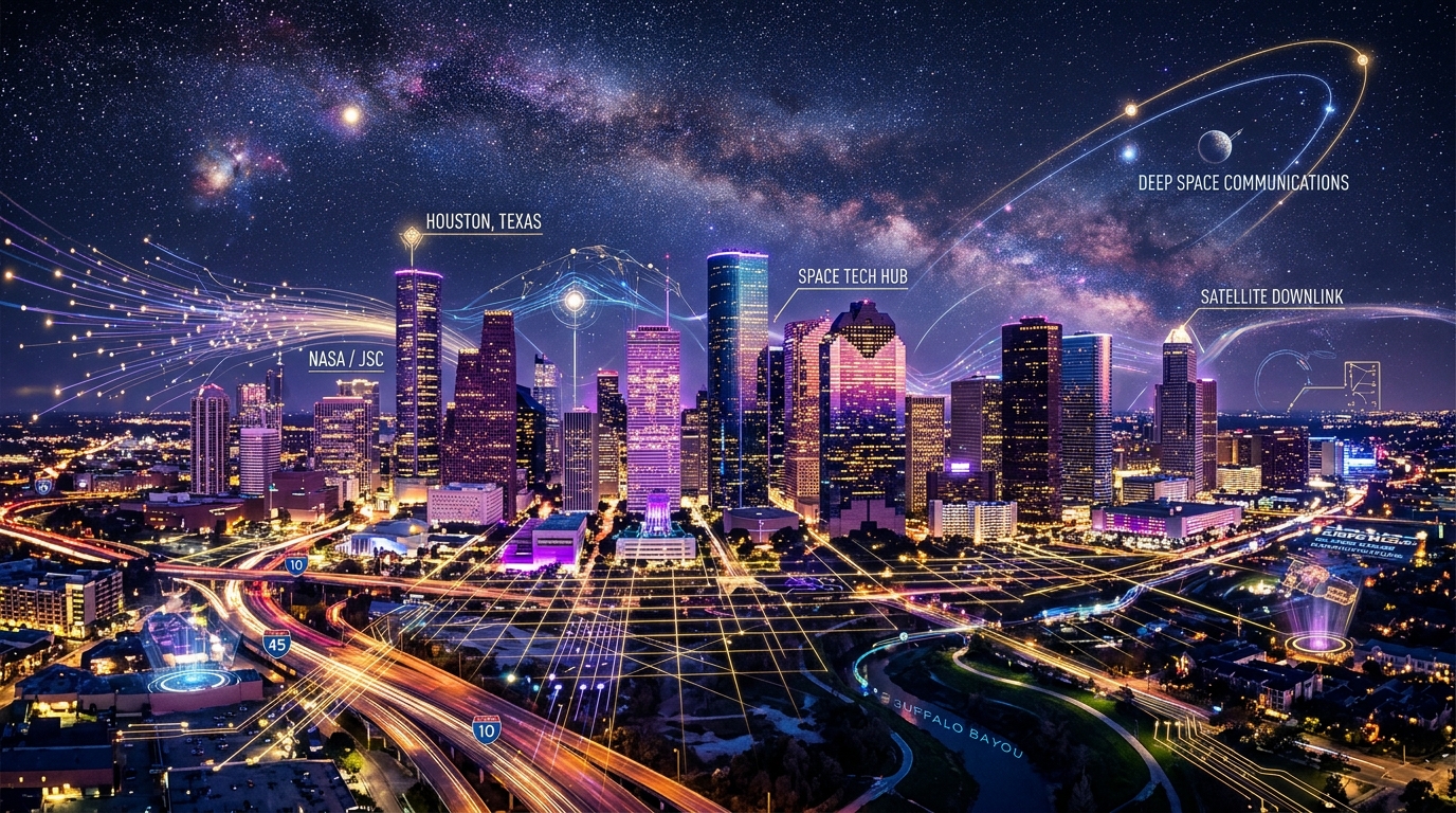 IPTV Houston — Space City Texas Night View