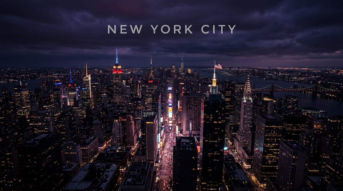 IPTV USA — American city skyline at night